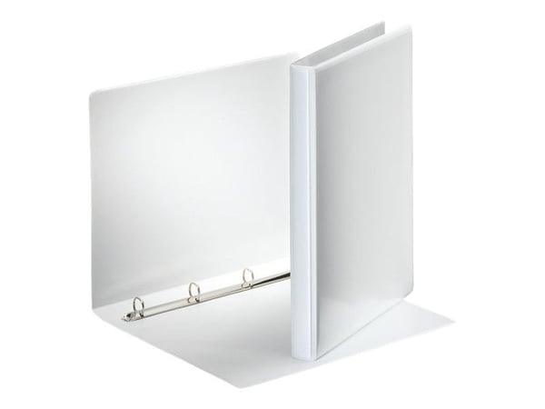Esselte ESSENTIALS - Ringperm for presentasjoner - bokryggbredde: 30 mm - for A4 (210 x 297 mm) - kapasitet: 100 ark - hvit
