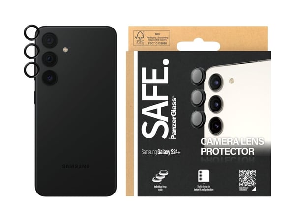 SAFE. by PanzerGlass - Linsebeskyttelse for mobiltelefon - svart - for Samsung Galaxy S23, S23+, S24