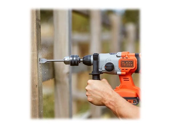 Black &amp; Decker -porakone BCD900B-XJ; 1,2 J; SDS-plus; 18 V (ilman akkua ja laturia) - SOLO
