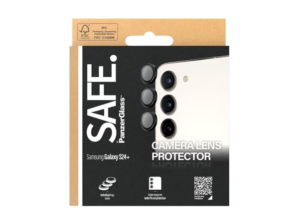 SAFE. by PanzerGlass - Linsebeskyttelse for mobiltelefon - svart - for Samsung Galaxy S23, S23+, S24