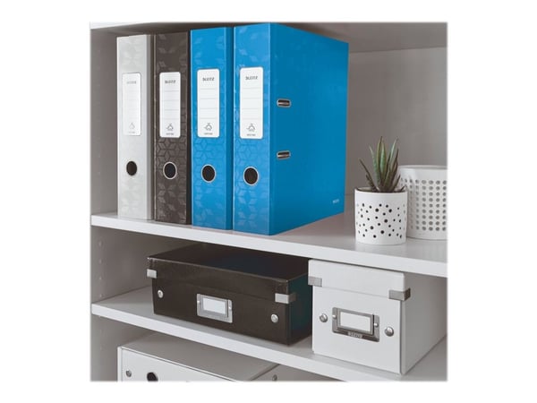 Leitz WOW 180° - Spakbågesfil - ryggbredd: 80 mm - för A4 (210 x 297 mm) - kapacitet: 600 ark - metallic-blå