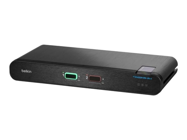 Belkin Universal Secure Dual-Head - 2. generasjon - KVM / lydsvitsj - 2 x KVM/lyd - 1 lokalbruker - stasjonær - TAA-samsvar