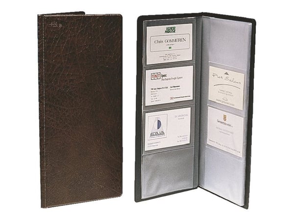Esselte - Visittkortbok - for 60 x 95 mm - kapasitet: 128 kort - svart