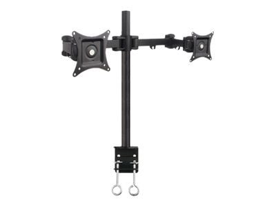 ART L-02 - Monteringssett (2 monteringsplater, skrivebordsklemmemontering, stang, 2 doble svingarmer) - for 2 LCD-skjermer - aluminium, stål, kobbe...