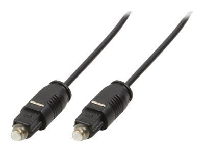 LogiLink - Digital audiokabel (optisk) - TOSLINK hann til TOSLINK hann - 2 m - fiberoptisk - svart