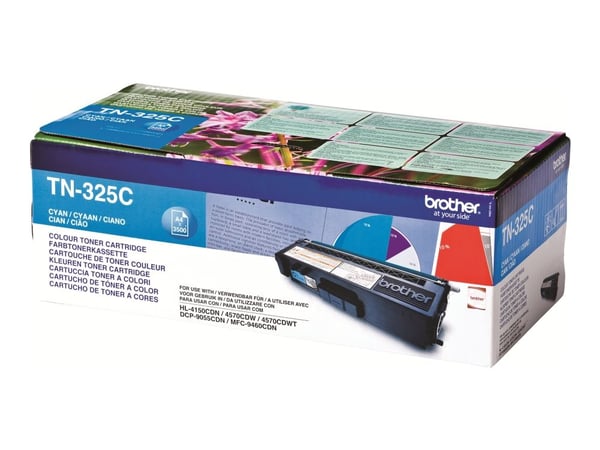 Brother TN-325C, 3500 sivua, Syaani, 1 kpl