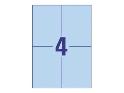 Avery - Blå - A6 (105 x 148 mm) 400 etikett(er) (100 ark x 4) filmappeetiketter