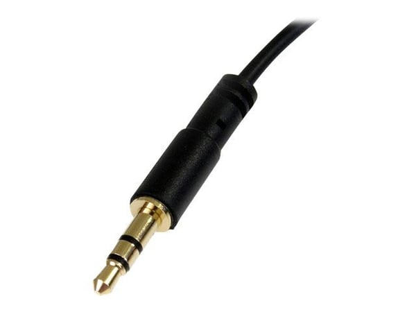 StarTech.com 3 ft. (0,9 m) 3,5 mm äänikaapeli - 3,5 mm ohut äänikaapeli - Oikea kulma - uros/uros - Aux-kaapeli (MU3MMSRA) - Äänikaapeli - stereo-m...