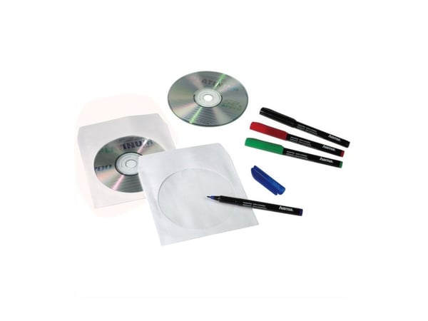 Hama CD-ROM Paper Sleeves 50, White, 50 levyt, Valkoinen, 128 mm, 126 mm, 20 mm, 131 g