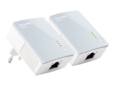 TP-Link TL-PA411KIT AV500 Nano Powerline Adapter Starter Kit - Powerline-sovitinsarja - HomePlug AV (HPAV) - seinäasennettava (2 kpl)