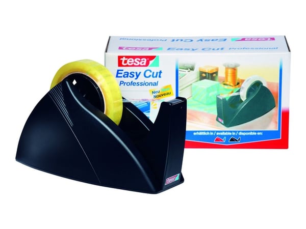 Tesa Easy Cut - Dispenser - skrivebord - svart
