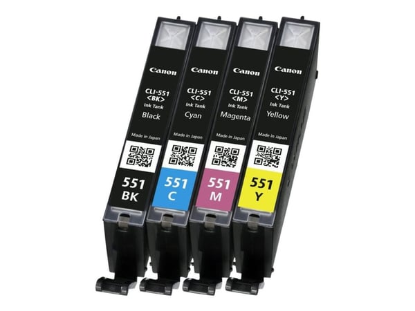 Canon CLI-551 C/M/Y/BK Multipack - 4-pack - 7 ml - svart, cyan, magenta, gul - original - hengeboks - blekkbeholder - for PIXMA iP7250, iP8750, iX6...