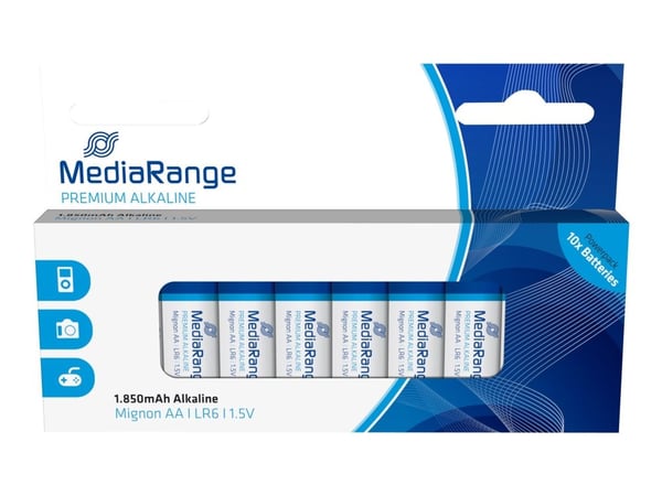 MediaRange Premium - Batteri 10 x AA-type - Alkalisk - 1850 mAh