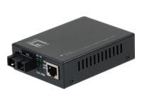 LevelOne FVT-2401 - Fibermedieomformer - 100Mb LAN - 10Base-T, 100Base-FX, 100Base-TX - RJ-45 / SC-enkeltmodus - opp til 40 km - 1310 nm
