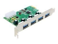 Delock PCI Express Card > 4 x external USB 3.0 - USB-adapter - PCIe 2.0 - USB 3.0 x 4
