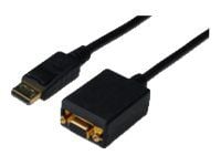 MicroConnect - DisplayPort-kabel - DisplayPort (hann) til HD-15 (VGA) (hunn) - 15 cm