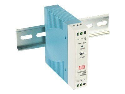 Mean Well MDR-10 series MDR-10-5 - Nätaggregat (kan monteras på DIN-skena) - AC 115/230 V - 10 Watt