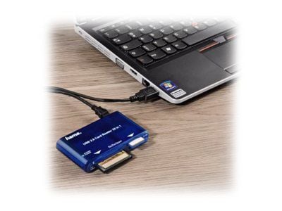 Hama USB 2.0 30 in 1 CardReaderWriter - Kortinlukija - 35-in-1 (CF 1, CF II, MS, MS PRO, Microdrive, MMC, SD, SM, MS Duo, xD, MS PRO Duo, RS-MMC) -...