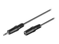 MicroConnect - Lydkabel - mini-phone stereo 3.5 mm hann til mini-phone stereo 3.5 mm hunn - 3 m