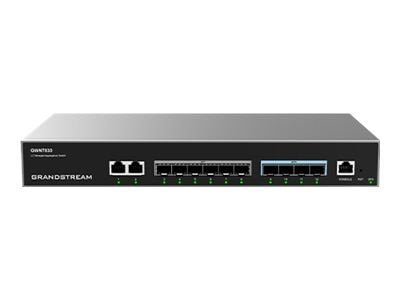 Grandstream GWN7830 - Kytkin - Aggregaatio - L3 - Hallittu - 2 x 10/100/1000 + 6 x Gigabit SFP + 4 x 10 Gigabit SFP+ - työpöytä, seinäasennettava, ...