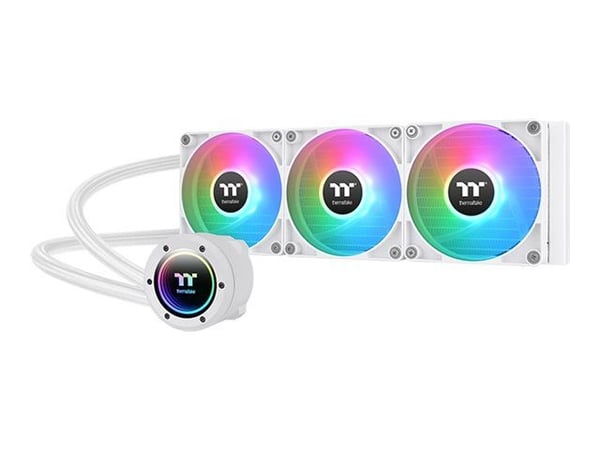 Thermaltake TH360 V2 ARGB. Type: Væskekjøling, Viftediameter: 36 cm, Maksimal luftmengde: 57,05 cfm, Minimum lufttrykk: 2,23 mmH2O, Lagertype: Hydr...