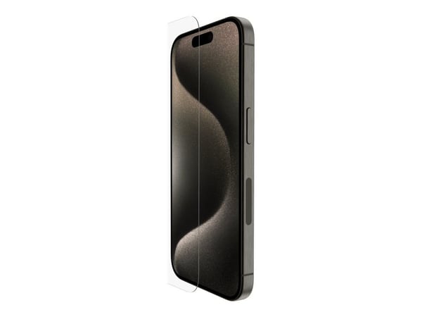 Belkin ScreenForce UltraGlass 2 - Skjermbeskyttelse for mobiltelefon - 9H, behandlet - glass - for Apple iPhone 15 Pro