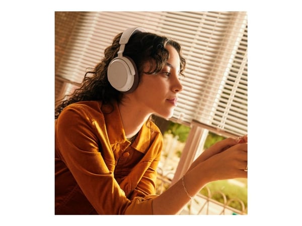 Sennheiser ACCENTUM Plus - Hodetelefoner med mikrofon - full størrelse - Bluetooth - trådløs - aktiv støydemping - hvit