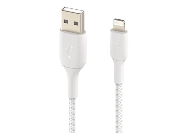 Belkin CAA002BT1MWH, 1 m, Lightning, USB A, Uros, Uros, Valkoinen