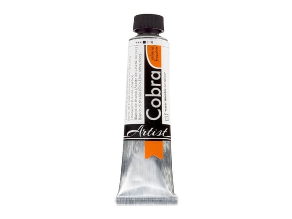 Cobra Artist vannblandbar oljemaling rør Titanium White (Linseed Oil) 118