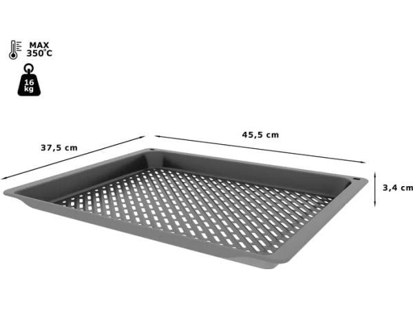 Bosch HEZ629070, Grillplate, Bosch, Stål, Ovn, Sort, 455 mm
