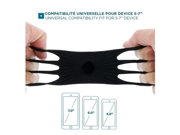 Mobilis - Bryststropp - with universal device holder - from 5" to 7" - svart