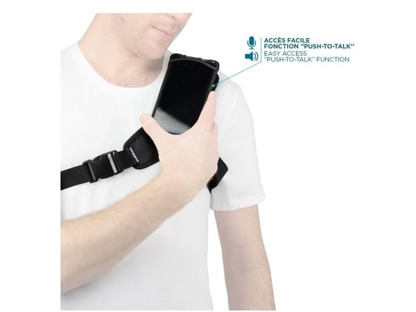 Mobilis - Bryststropp - with universal device holder - from 5" to 7" - svart