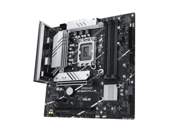 ASUS PRIME B760M-PLUS - Hovedkort - micro ATX - LGA1700-sokkel - B760 Chipset - USB 3.2 Gen 2, USB 3.2 Gen 1, USB-C 3.2 Gen 1 - 2.5 Gigabit LAN - i...