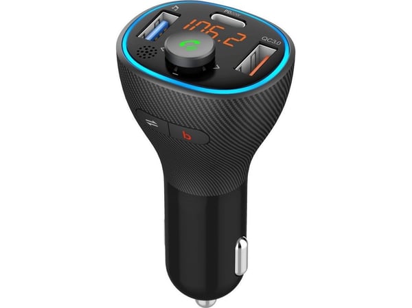 FM-sender Art Car FM MP3-sender med BT-funksjon, USB LCD FM-73 QC3.0