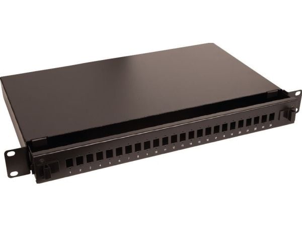 Lanview - Koblingspanel - rackmonterbar - SC/LC Duplex X 24 - svart - 1U - 19"