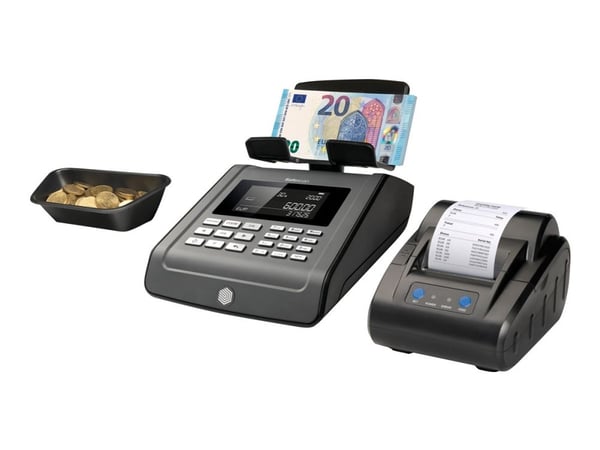 Safescan TP-230 - Etikettskriver - termolinje - 203 dpi - inntil 60 mm/sek - USB, seriell - svart