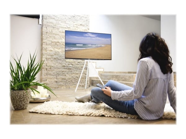 Hama "Easel Design" - Stativ - for TV - metall - hvit - skjermstørrelse: 37"-75" - plassering på gulv