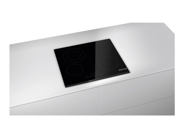 Bosch Serie | 6 PKF631FP3E - Keramisk komfyrtopp - 4 plater - Nisje - bredde: 56 cm - dybde: 49 cm fasettert front - svart