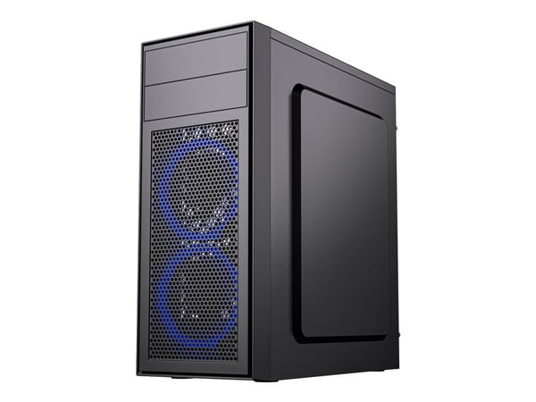 Gembird Fornax M100B - - ATX - sidepanel med vindu (glass) - ingen strømforsyning (ATX) - svart - USB/lyd