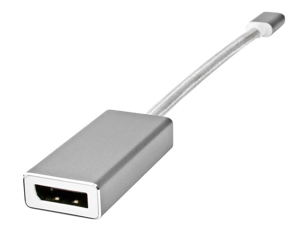 Nedis Fabritallic - USB / DisplayPort-sovitin - USB-C (han) til DisplayPort (hun) - USB 3.2 Gen 1 - 20 cm - formet, rund, 1080p support, 4K60 Hz su...