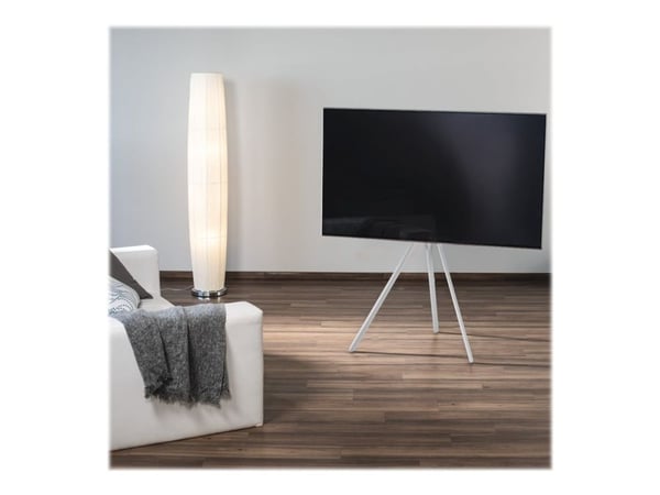 Hama "Easel Design" - Stativ - for TV - metall - hvit - skjermstørrelse: 37"-75" - plassering på gulv