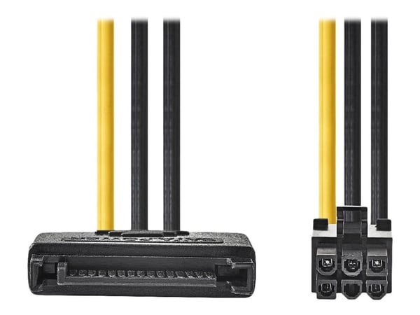 Nedis - Strømadapter - 6-pins PCIe-strøm (hunn) til SATA-strøm (hann) - 15 cm - forskjellige