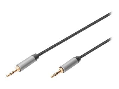 DIGITUS - Lydkabel - mini-phone stereo 3.5 mm hann til mini-phone stereo 3.5 mm hann - 1.8 m - dobbeltisolert - svart