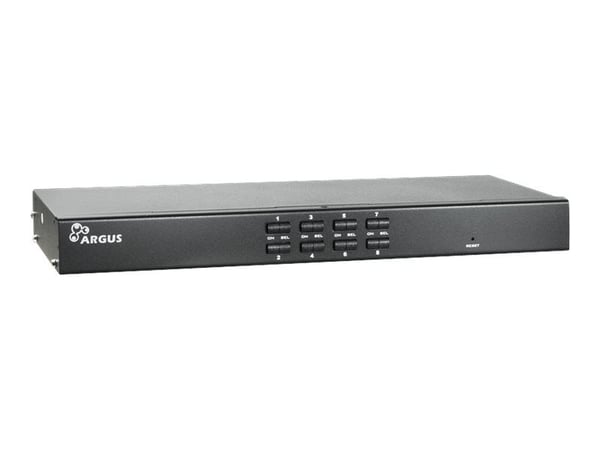 Argus KVM AS-9108DU - Omkopplare för tangentbord/video/mus - 8 x KVM port(s) - 1 lokal användare - rackmonterbar