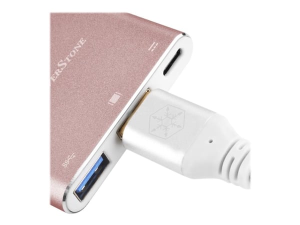 SilverStone EP08 - Extern videoadapter - USB-C 3.1 - HDMI - rosa