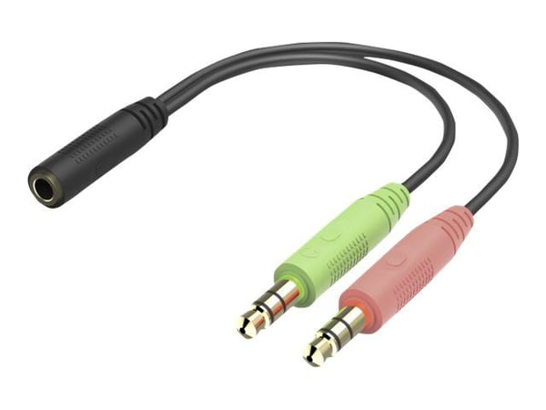 Hama PC Office Headset "HS-P100 V2" - Hodesett - on-ear - kablet - 3,5 mm jakk - svart, sølv