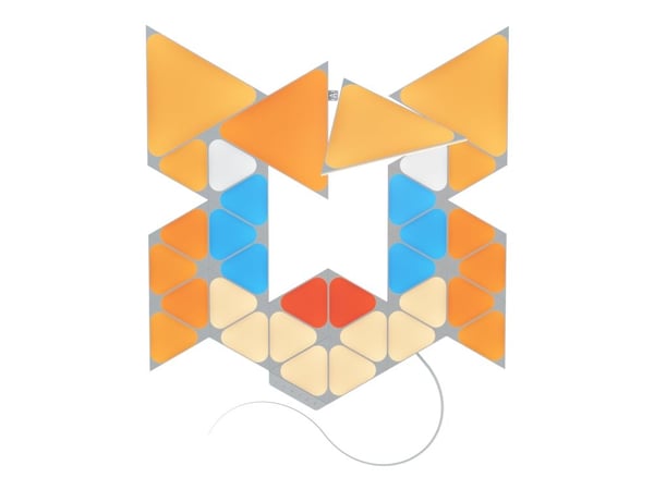 Nanoleaf Shapes Starter Kit (Sonic Limited Edition) - Trådløst lyssett - LED x 32 - klasse G - RGBW-lys - 1200-6500 K - trekant