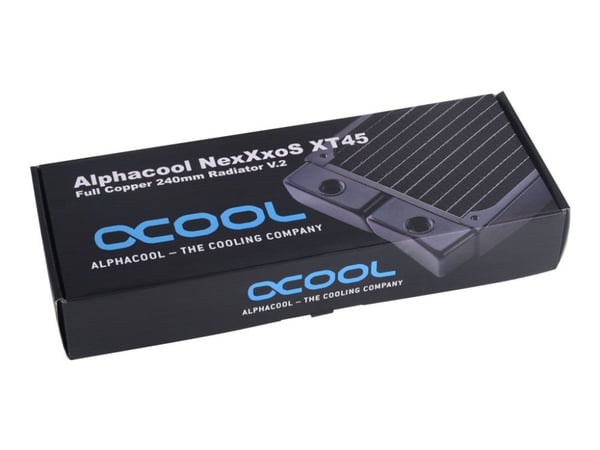 Alphacool NexXxoS XT45 Full Copper 240mm - Radiator for væskekjølesystem - Radiatorstørrelse: 240 mm - svart