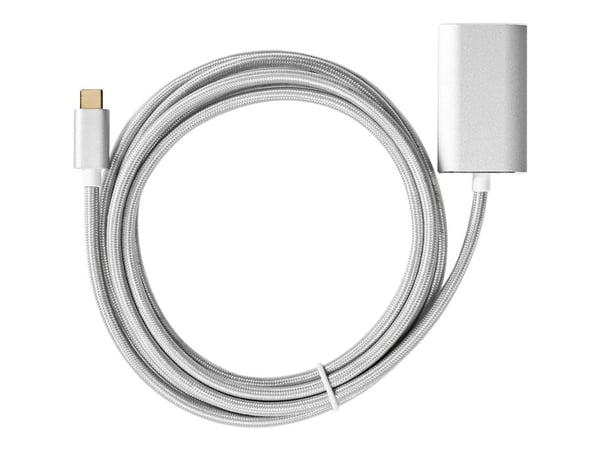 Nedis - Video/lydkabel - USB-C hann til HDMI, USB-C hunn - 2 m - sølv - formstøpt, 4K-støtte