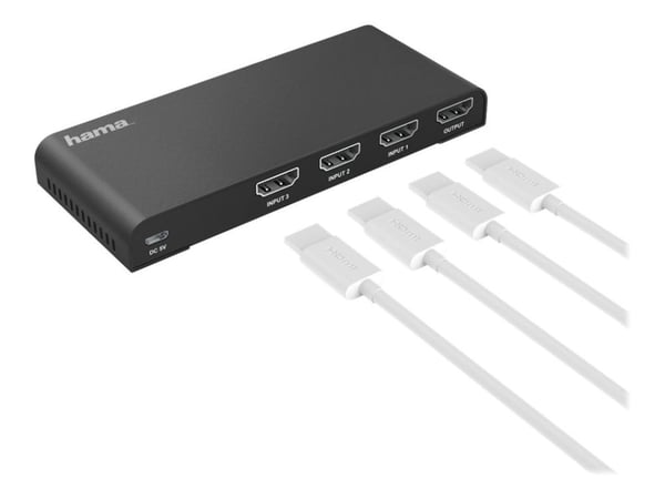 Hama 3x1 - Switch - 4 x HDMI - skrivbordsmodell